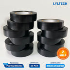 Black Electrical Tape 8Rolls, 7mils x 3/4 in x 30 ft, Flame Retardant,Waterproof,Strong Adhesive, Durable, Easy-Wrap,High Temp Electrical Tape Electric Super Vinyl