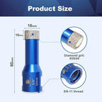 5/8 Inch Diamond Core Drill Bit for Porcelain Tile Ceramic Marble Granite Drilling,BRSCHNITT 1pc Vacuum Brazed Diamond Hole Saw with 5/8-11 Thread (16mm)