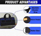 22 Inch Heavy Duty Tools Bag With Wide Mouth for Tool Storage, Carrier and Organizer, Tool Bag for Men/Women, Wide Mouth Tote Bag With Inside Pockets (22 Inch)