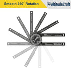 Precision Aluminum Miter Saw Protractor | 7.28-Inch Rust-Resistant Angle Finder with 360° Rotation & Laser-Engraved Scales for Accurate Miter Cuts