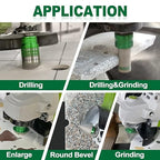 Tile Hole Saw Kit - 5pcs 35/50/65/75/102mm Diamond Core Drill Bits+1" Versatile Drilling Milling Bit+2" Beveling Chamfer Bit 5/8-11" Thread for Porcelain Ceramic Granite Marble Angle Grinder
