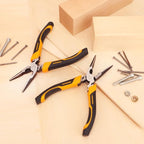 6 Packs 6 Inch Long Needle Nose Pliers with Wire Cutter, Small Long Nose Cutting Pliers Bulk for Electricians, Grips Small Parts, Bend Wire, Electronics Repair, Jewelry Making Tools, etc, by GENHAKON