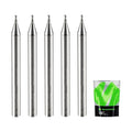 Carbide Ball Nose End Mills Set 2 Flute 4mm SHK. 1mm Cutting Dia. 3D Carving, High-Speed and Deep Cutting, AlCrN Coated, Apply for Alloy Steel, Stainless Steel and Various Cast Iron. (5PCS)