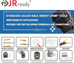 JRready ST2168 M22520 series Hand Crimp Tool Kit, NEW-AS2G(20-32AWG) NEW-ASF1G(12-26AWG) 4-indent Crimper and Go-Nogo Gauge Support Wire Size 12-32AWG