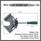 Durable Sturdy Right Angle Clamp 90°, Multi Function Right Angle Clamp with Skid Handle for Woodworking, Aluminum Alloy Adjustable Swing Jaw, Tools for Assembly Alignment Welding Picture (2, B.)