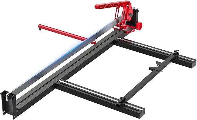 IKOVWUK 48 inch Tile Cutter, Manual Tile Cutter Tool with Anti-Skid Feet, High Precision Ruler & Triangle Assist, Durable All-steel Frame for Professional Cutting
