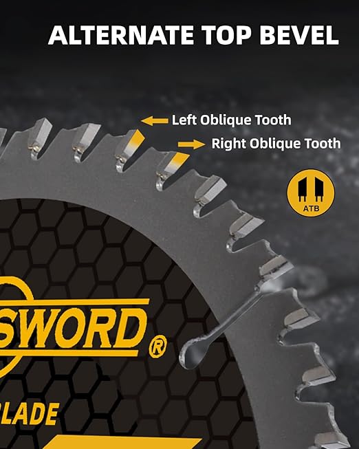 ANGELSWORD 4-1/2 Inch Circular Saw Blade,7/8" Arbor 40T, Used on Angle Grinder for Ripping, Cross Wood Cutting, 3 Pack, with 3/8"&5/8" Bushing