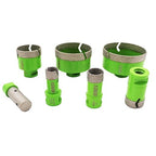 Diamond Core Drill Bits Set - Tile Hole Saw Kit 20/25/32/50/75/90mm with 20mm Diamond Finger Bit for Porcelain Ceramic Tile Granite Marble