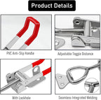 4003 Heavy Duty Toggle Latch Clamp, 304 Stainless Steel Heavy Duty Latch, 1320Lbs Holding Capacity, Adjustable, 2pack