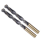 Drill Bit, 11mm Cutting Diameter, 4341 HSS Gold and Black 118° Cutting Angle Number Jobber Bits - (Applications: for Drilling Soft Metal Plastic Wood), 2-Pieces
