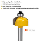 100-Piece Router Bit Set 1/4" Shank 100Pcs Expert Router Bit Kit. Tungsten Carbide Router Bits for Woodworking 1/4 Router bit Set