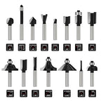 Router Bits Set of 15 Pieces 1/4 Inch Router Bit Set Woodworking Tools for Beginners, Router Bits Sets Idea Gifts for Dad