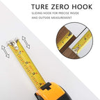 LAND 25Ft Retractable Measuring Tape - 2 Pack Heavy Duty Tape Measure, Inch/Metric Double Scale, Sturdy Matte Blade, Magnetic Hook for Measurement Alone, TPR Rubber Protective Case (25FT(2 Pack))