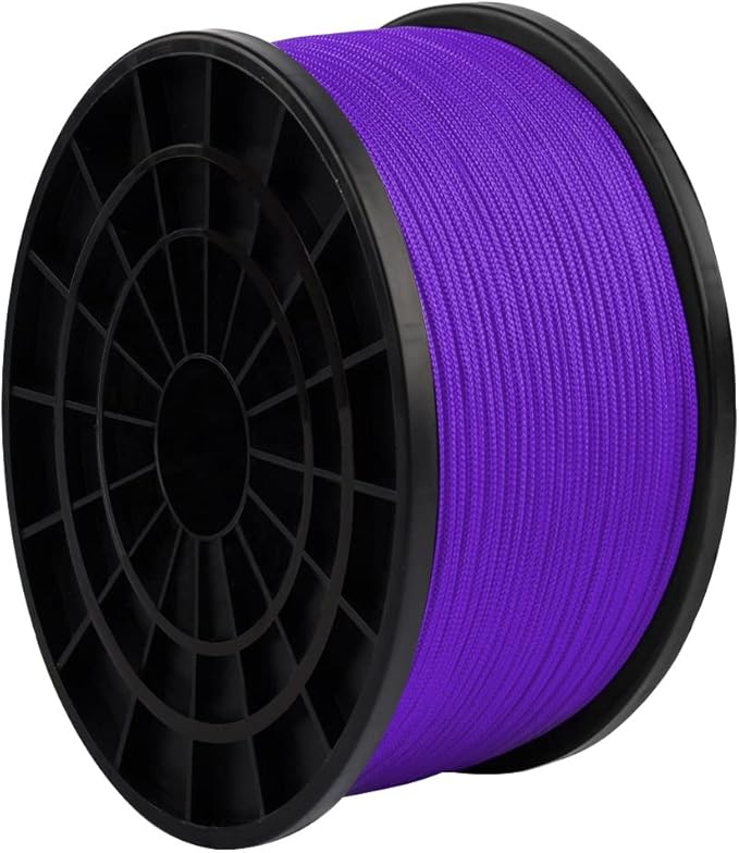HERCULES Type III Paracord 550 Paracord Rope Parachute Cord, 250' Purple for Camping Cord, Survival Rope