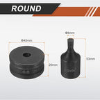HARFINGTON Hydraulic Hole Punch Die Φ8mm Round Hole 40Cr Steel Electric Punching Kit for CH70 Electric Punching Machine, Black