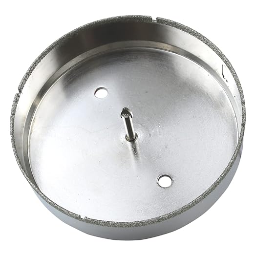 Drilax 4-1/2" Diamond Hole Saw | 1.5" Cutting Depth | Removable Pilot Pin & Triangular 3/8" Shank | Drilling for Ceramic, Porcelain, Tile, Quartz, Granite, Marble | Pipes, Ducts & Recessed Lighting