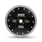 DT-DIATOOL Diamond Granite Blade 7 Inch for Marble, Porcelain, Ceramic, Brick. Titanium Carbide, Circular Saw Blade. Recommended RPM: 5000, Max RPM: 8500