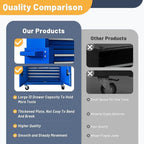 13 Drawers Rolling Tool Chest with Double Door Handle,Large Capacity Tool Storage Cabinet With Drawers, Locking Mechanical Tool Cart With Liner,Portable Tool Box For Repair Workhop (Blue)