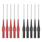 10PCS Back Probe Kit with 4mm Banana Socket (0.7mm Needle) | Non-Destructive Wire Piercing Probes Pin for Car Tester & Automotive Testing Tools Multimeter Tester (Red-Black)