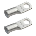 SELTERM 2pcs 6 AWG 1/4" Stud Tinned Copper Wire Lugs, Battery Lugs, Ring Terminals, Battery Cable Ends, 6 Gauge Ring Terminal Connectors, UL Marine Grade Electrical Battery Terminal Connectors