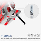 20-Piece T119BO 3 Inch 12 TPI Assorted T-Shank Scrolling Jig Saw Blades Set for Precision Cutting Wood
