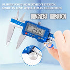 Dasqua 8"Inch/200mm Digital Caliper Electronic Industrial, Stainless Steel, with Large LCD Screen and Storage Case Auto Off Featured Measuring Tool, Resolution 0.0005"/0.01mm, Accuracy 0.0015”/0.03mm
