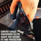 Malta Dynamics APEX Safety Glasses – Construction Safety Glasses for Men and Women with Anti Scratch and Anti Fog Protection, ISEA & ANSI Z87 Compliant (Tinted, 12 Pairs)
