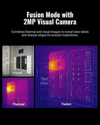 F2VW Thermal Camera 256x192 IR Resolution with 2MP Visual Camera, 640x480 3.2" Screen Thermal Imaging Camera,Super Resolution Image,Dual-Camera Thermal Imager,16 GB Storage,Carrying Case