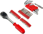 Hand tools, 237 Piece Tools Set, socket wrenches Professional Grade All-in-One Tool Kit for dorm with Plastic Toolbox-Perfect Idea as a Gift for College, General Household Hand Repair Set