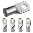 SELTERM 5pcs 1/0 AWG 5/16" Stud Tinned Copper Wire Lugs, Battery Lugs, Ring Terminals, Battery Cable Ends, 0 Gauge Ring Terminal Connectors, UL Marine Grade Electrical Battery Terminal Connectors