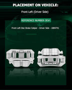 SCITOO Front Left Brake Caliper With Bracket 18B4751 Compatible For Ford For F-150 1999-2003, For Ford For F-150 Heritage 2004, For Lincoln Blackwood 2002