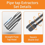 1-1/4"-11-1/2 NPT Pipe Tap, Precision Carbon Steel NPT Tap Set for Clean Accurate Threads, 1-1/4-11-1/2" NPT Tap, Perfect for Plumbers Mechanics DIYers, with Durable Plastic Case.