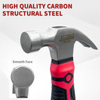 Small Hammer12oz, Small Hammer Tool, Claw Hammers, Small Hammer for Picture Hanging, Martillos De Construccion, Small Hammer for Women, Suitable for Family, Camping, Stakes, DIY, Red x Black