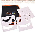 Pumpkin Carving Kit Heavy Duty Stainless Steel Tools with Carrying Case (Total 31 Pieces) Pumpkin Carver Pumpkin Sculpting Set Halloween Party Decorating Gift for Adults (Black)