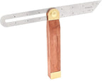 Litoexpe 9" T-Bevel Sliding Angle Ruler Protractor, Adjustable Angle Finder Ruler Hardwood Handle Woodworking Protractor Tool with Metric & Imperial Marks