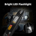 BSIDE DC AC Clamp Meter Open Jaw Smart Digital Multimeter Tester, Rechargeable with True RMS, Measures Current Capacitance Diode Duty Cycle Ohm Hz Continuity V-Alert Live Check Environment Temperature