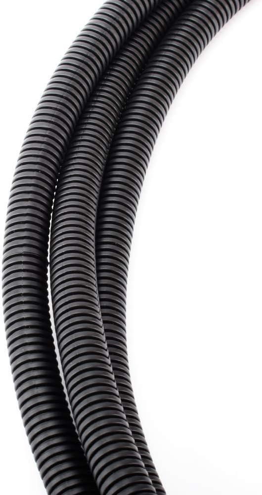 ZhiYo 50 FT 1/4” Wire Loom Split Tubing Auto Wire Conduit Flexible Cover | High Temperature Heat Resistant -40F to 257F | Plastic Cover for Electrical Wires & Cables