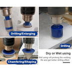 SHDIATOOL Diamond Drill Core Bits Kit Hole Saw Sets Diamond Drilling Mould Guide for Porcelain Tile Marble Ceramic Granite with Hollow EVA Guide Jig 11pcs(6/8/10/20/28/32/35/45/65/25MM/2inch)