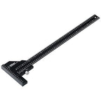 Scriber Gauge 14 Inch – Long Measuring Tool, Marking Ruler, Layout Square, Thickness Gauge, CNC Aluminum Tool for Woodworking, Joinery, Framing, Furniture, Cabinet (New Version)