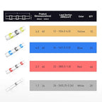 Nilight - 50025R 50pcs Solder Seal Wire Connector, Solder Seal Heat Shrink Butt Connectors,Electrical Waterproof Insulated Marine Automotive Copper(23Red 12Blue 10White 5Yellow),2 Years Warranty
