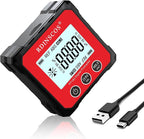 Rechargeable Magnetic Digital Angle Finder Tool - Inclinometer 4-90 Degree Finder Angle Cube Protractor Bevel Gauge for Woodworking Micro Jig Table Saw (PT183)