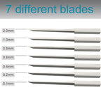 Prime Model Scriber Gundam Resin Carved Scribe Line Hobby Cutting Tool Chisel 7 Blades 0.1/0.2/0.4/0.6/0.8/1.0/2.0mm