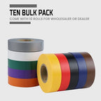 Lichamp 10-Pack Colored Electrical Tape Waterproof,3/4 inx66ft,Industrial Grade UL/CSA Listed High Temp Electrical Tape 10 Colors Electric Super Vinyl