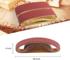S SATC 12PCS Sanding Belts 4×36-Inch Sanding Belt Belt Sander Belt Sander Paper (2 Each of 60, 80, 120,150,240,400 Grits) Aluminum Oxide