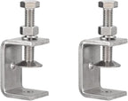 2 Pack 304 Stainless Steel C Clamps with 45mm/1.77" Stable Wide Jaw Opening Tiger Clamp for Woodworking Welding Construction Household Mount