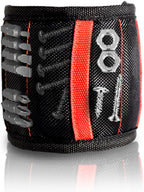 Magnetic Wristband for Holding Screws, Nails & Tools, Strong Magnets, Red