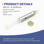 SCOTTCHEN Diamond Polishing Paste,600 Grit 22-36 Microns Lapping Compound with 50% Concentration of Diamond Powders for Jewelry, Metal, Ring, Glass, Coin,etc.-5 Gram