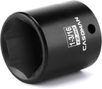 CASOMAN 1/2" Drive x 1-3/16" Impact Socket, 6-Point, SAE, CR-MO