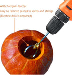 Pumpkin Carving Kit Heavy Duty Stainless Steel Tools with Carrying Case (Total 31 Pieces) Pumpkin Carver Pumpkin Sculpting Set Halloween Party Decorating with pumpkin gutter (Light green)