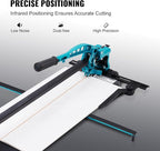 Mophorn 40 Inch Tile Cutter Single Rail Double Brackets Manual Tile Cutter 3/5 in Cap w/Precise Laser Manual Tile Cutter Tools for Precision Cutting (40 Inch)